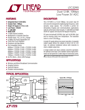 LTC2290 Datasheet PDF Linear Technology
