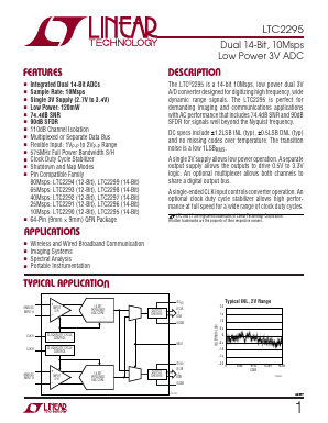 LTC2295 Datasheet PDF Linear Technology