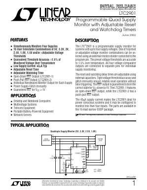 LTC2901-1CGN Datasheet PDF Linear Technology