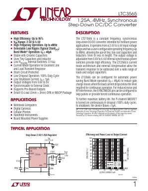 LTC3565EDD-PBF Datasheet PDF Linear Technology