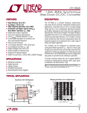 LTC3565EMSE Datasheet PDF Linear Technology