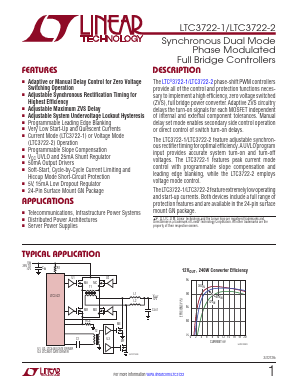 LTC3722IGN-2-PBF Datasheet PDF Linear Technology