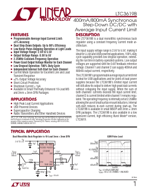 LTC3619BIMSE-TRPBF Datasheet PDF Linear Technology