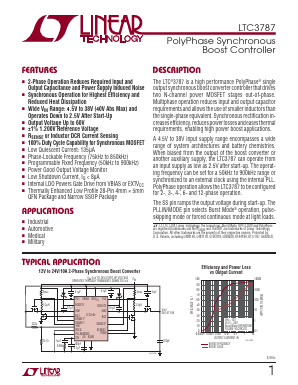 LTC3787IUFD Datasheet PDF Linear Technology