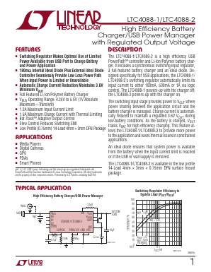 LTC4088EDE-2-TRPBF Datasheet PDF Linear Technology