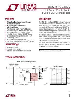 LTC4210-2CS6 Datasheet PDF Linear Technology