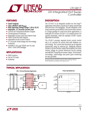 LTC4217CDHC-12-TRPBF Datasheet PDF Linear Technology