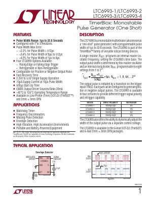 LTC6993HDCB-1-TRPBF Datasheet PDF Linear Technology