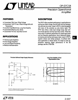 OP-07CSB Datasheet PDF Linear Technology