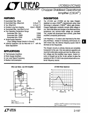 ICL7650CTV Datasheet PDF Linear Technology