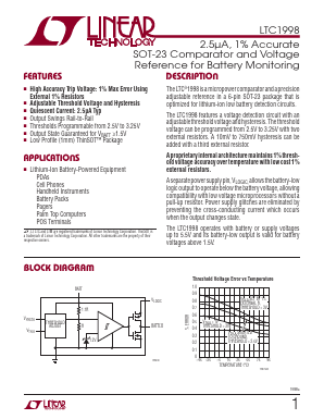 LTC1998IS6-PBF Datasheet PDF Linear Technology