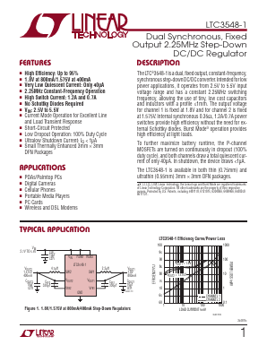 LTC3548EDD-1 Datasheet PDF Linear Technology
