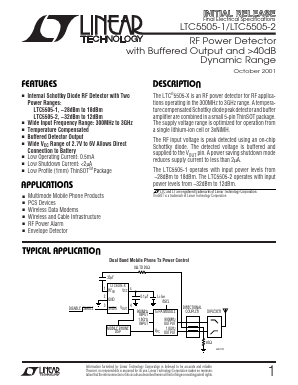 LTC5505-1ES5 Datasheet PDF Linear Technology