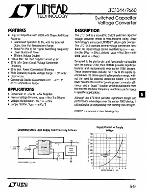 LT1044MJ8 Datasheet PDF Linear Technology