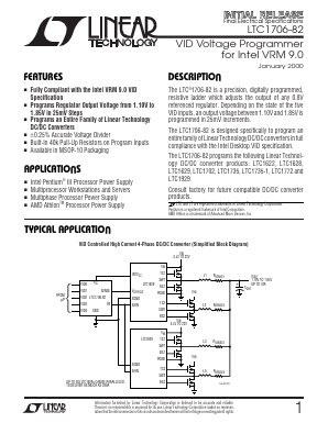 LTC1706EMS-82 Datasheet PDF Linear Technology