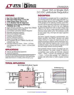 LTM4620A Datasheet PDF Linear Technology