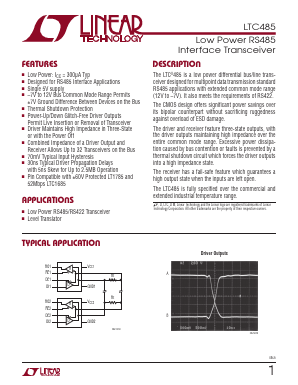 LTC485IN8TR Datasheet PDF Linear Technology