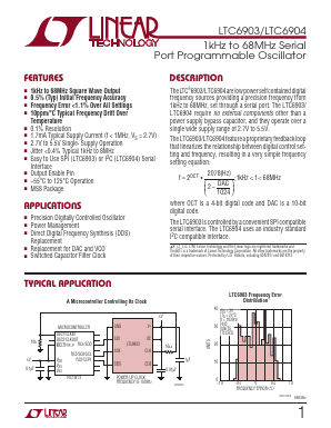 LTC6903 Datasheet PDF Linear Technology
