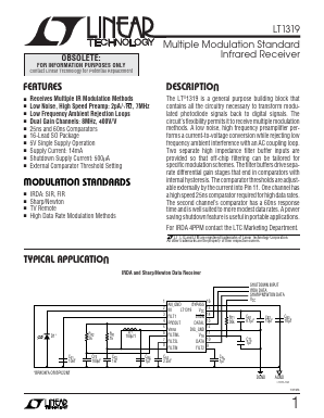 LT1319CS Datasheet PDF Linear Technology