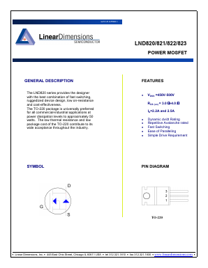 LND821 Datasheet PDF Linear Dimensions Semiconductor