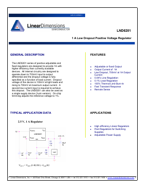 LND5201-3.3 Datasheet PDF Linear Dimensions Semiconductor