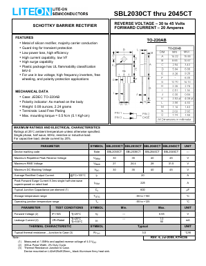 SBL2030CT Datasheet PDF LiteOn Technology