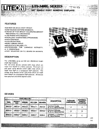 LTS-3403LG Datasheet PDF LiteOn Technology