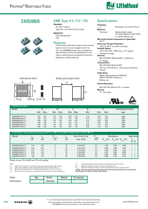 SMD0805P100TS Datasheet PDF Littelfuse, Inc