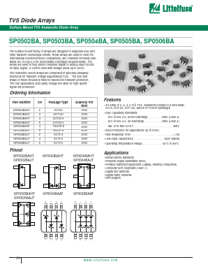 SP0504BAJT Datasheet PDF Littelfuse, Inc