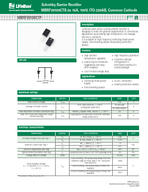 MBRF30100CTP Datasheet PDF Littelfuse, Inc