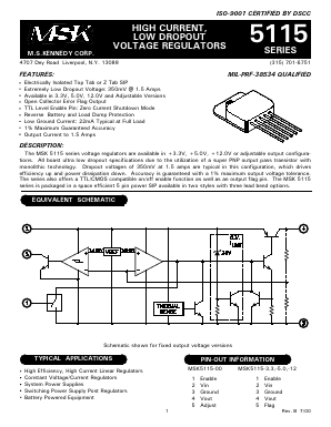 MSK5100-5B Datasheet PDF M.S. Kennedy
