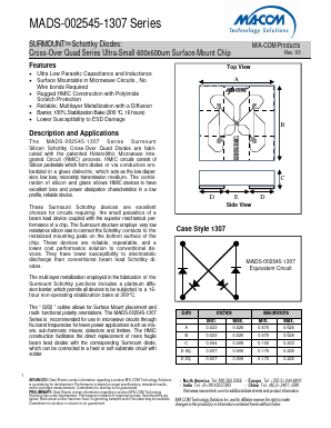 MADS-002545-1307 Datasheet PDF M/A-COM Technology Solutions, Inc.