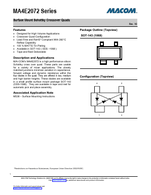 MA4E2072M-1068T Datasheet PDF M/A-COM Technology Solutions, Inc.