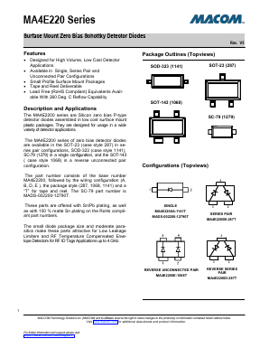 MA4E2200B-287T Datasheet PDF M/A-COM Technology Solutions, Inc.