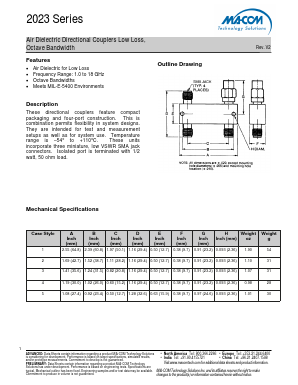 2023-6129-20 Datasheet PDF M/A-COM Technology Solutions, Inc.
