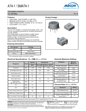 MAAM-008728-SMA741 Datasheet PDF M/A-COM Technology Solutions, Inc.