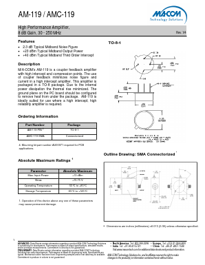AM-119PIN Datasheet PDF M/A-COM Technology Solutions, Inc.