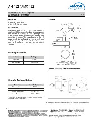 AM-182PIN Datasheet PDF M/A-COM Technology Solutions, Inc.