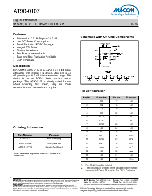 AT90-0107TR Datasheet PDF M/A-COM Technology Solutions, Inc.