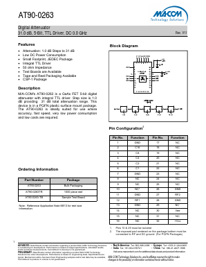 AT90-0263TR Datasheet PDF M/A-COM Technology Solutions, Inc.