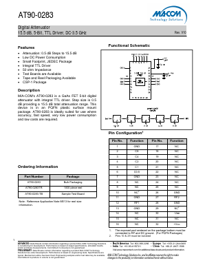 AT90-0283TR Datasheet PDF M/A-COM Technology Solutions, Inc.