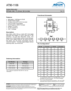 AT90-1106-TB Datasheet PDF M/A-COM Technology Solutions, Inc.