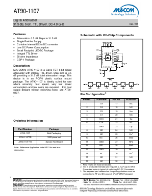 AT90-1107 Datasheet PDF M/A-COM Technology Solutions, Inc.