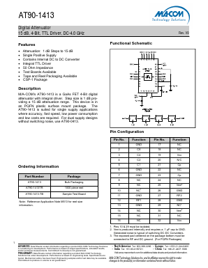 AT90-1413TR Datasheet PDF M/A-COM Technology Solutions, Inc.