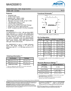 MAADSS0013 Datasheet PDF M/A-COM Technology Solutions, Inc.