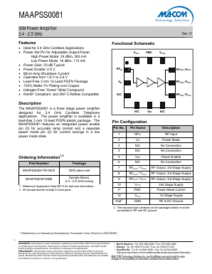 MAAPSS0081TR-3000 Datasheet PDF M/A-COM Technology Solutions, Inc.