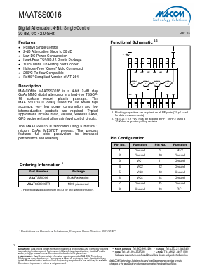 MAATSS0016 Datasheet PDF M/A-COM Technology Solutions, Inc.