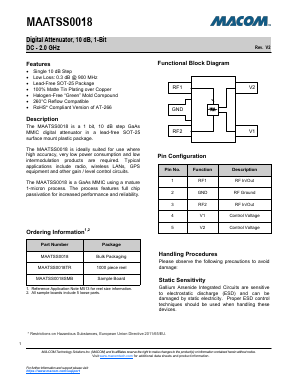 MAATSS0018TR Datasheet PDF M/A-COM Technology Solutions, Inc.