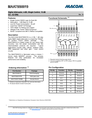 MAATSS0019 Datasheet PDF M/A-COM Technology Solutions, Inc.