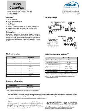 MAPD-007246-ES4700 Datasheet PDF M/A-COM Technology Solutions, Inc.